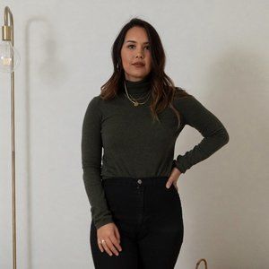 Olive Turtleneck